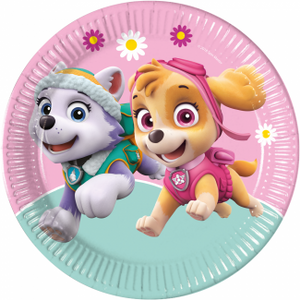 Feestborden Paw Patrol Skye & Everest (8st)