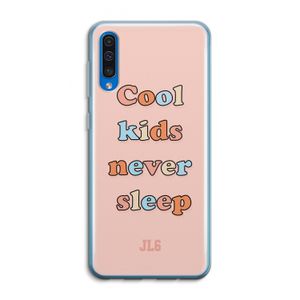 Cool Kids Never Sleep: Samsung Galaxy A50 Transparant Hoesje