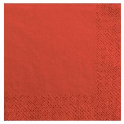 Partydeco Tafel servetten - papier - rood - 33 cm - diner/lunch/verjaardag