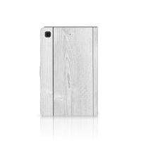 Samsung Galaxy Tab A7 (2020) Tablet Book Cover White Wood - thumbnail