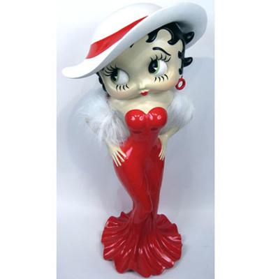Betty Boop Madam Red Dress Beeld 3ft / 98 cm