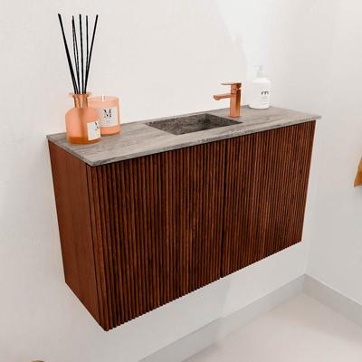 Toiletmeubel Mondiaz Joya Dlux | 70 cm | Meubelkleur Ruby | Faye wastafel Oza Wasbak Midden | 1 kraangat