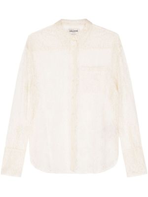 Zadig&Voltaire chemise Tyrone à dentelle fleurie - Tons neutres