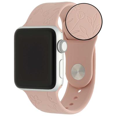 Apple Watch Print Sport Band - Bloemen Roze - 38, 40, 41 & 42mm Apple Watch Print Sport Band - Bloemen Roze - 38, 40, 41 & 42mm
