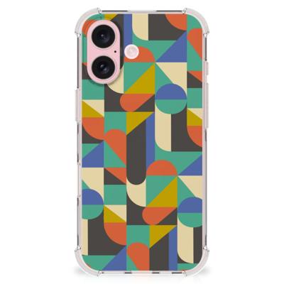iPhone 16 Doorzichtige Silicone Hoesje Funky Retro iPhone 16 Doorzichtige Silicone Hoesje Funky Retro