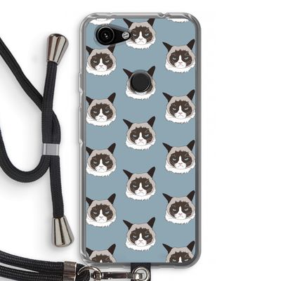 It's a Purrr Case: Pixel 3a Transparant Hoesje met koord