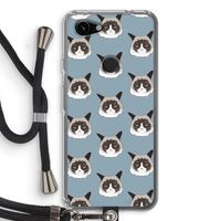 It's a Purrr Case: Pixel 3a Transparant Hoesje met koord