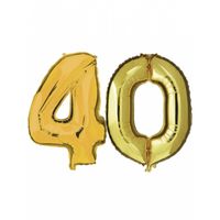 Verjaardag ballonnen 40 jaar goud - Ballonnen - thumbnail