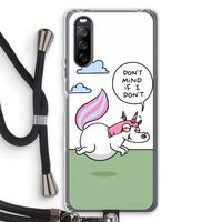 Unicorn: Sony Sony Xperia 10 III Transparant Hoesje met koord - thumbnail