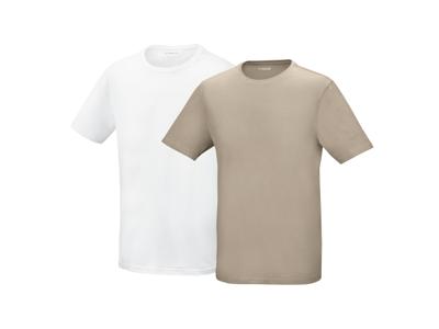 PARKSIDE Set van 2 heren T-shirts (Beige/wit, XL) PARKSIDE Set van 2 heren T-shirts (Beige/wit, XL)