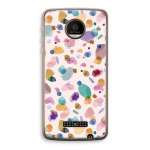 Terrazzo Memphis Pink: Motorola Moto Z Force Transparant Hoesje