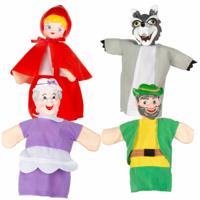 Pluchen Marionet Colorbaby Roodkapje