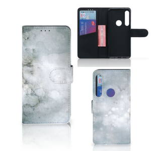 Hoesje Motorola One Action Painting Grey