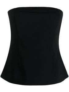 Co haut-bustier en crêpe à design stretch - Noir