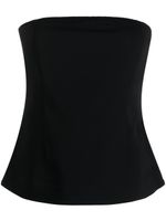 Co haut-bustier en crêpe à design stretch - Noir