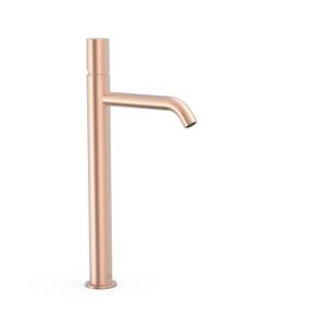 Wastafelmengkraan Tres Study Exclusive 40,5 cm 1-Knop Rond Mat Rosé Goud Tres