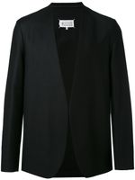 Maison Margiela blazer en laine vierge à design sans col - Noir