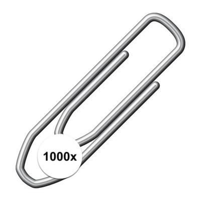 Papier paperclips klein - 21 mm - 1000x stuks - Kantoorartikelen