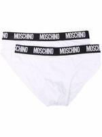 Moschino slip à bande logo - Blanc - thumbnail