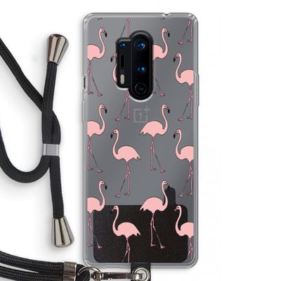 Anything Flamingoes: OnePlus 8 Pro Transparant Hoesje met koord