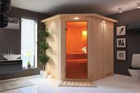 Karibu | Siirin Sauna met Dakkraag | Bronzeglas Deur