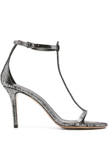 ISABEL MARANT sandales 95 mm à effet craquelé - Argent