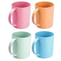 Plasticforte onbreekbare Drinkbekers - kunststof - 350 ml - 8x stuks - kinderen - mix kleuren