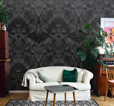 Behang met print gekreukeld papier