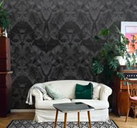 Behang met print gekreukeld papier
