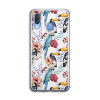 Bloemen tukan: Samsung Galaxy A40 Transparant Hoesje