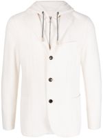 Eleventy blazer en laine à capuche - Blanc
