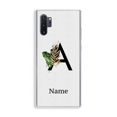 Charcoal Flora: Samsung Galaxy Note 10 Plus Transparant Hoesje