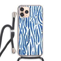 Blauwe nerven: iPhone 11 Pro Max Transparant Hoesje met koord
