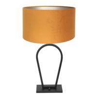 Steinhauer Zwarte schemerlampStang met gouden velours kap - 3506ZW