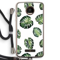 Tropische bladeren: Motorola Moto Z Force Transparant Hoesje met koord