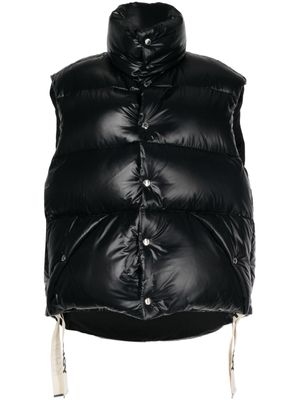 Khrisjoy gilet matelassé à bande logo - Noir
