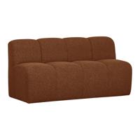 WOOOD Eetkamerbank 'Mojo' Bouclé, 164cm, kleur Roestbruin Melange
