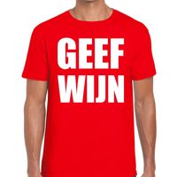 Geef Wijn heren T-shirt rood