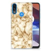 Motorola Moto E7/E7i Power | TPU | Siliconen hoesje | Marmer Goud