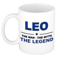 Naam cadeau mok/ beker Leo The man, The myth the legend 300 ml   -
