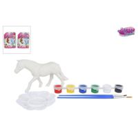 Horse Friends Schilder Je Eigen Paard 14cm Met Accessoires - thumbnail