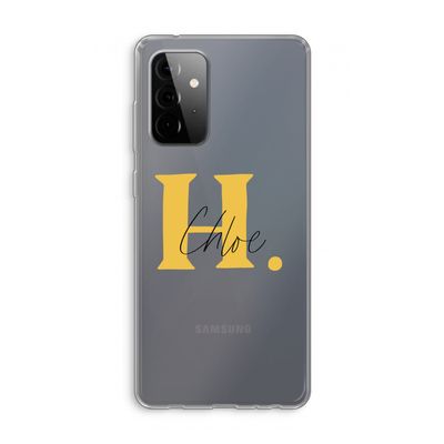 Amber Script: Samsung Galaxy A72 Transparant Hoesje