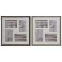 Fotolijsten Home ESPRIT Bruin Natuurlijk Kristal polyestyreen Stads 34 x 3 x 34 cm (2 Stuks)