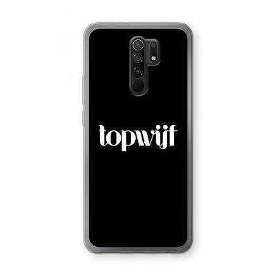 Topwijf Zwart: Xiaomi Redmi 9 Transparant Hoesje