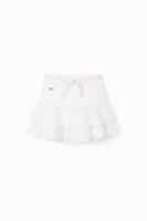 Minirok met broderie anglaise - WHITE - 7/8