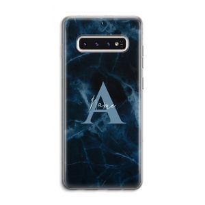 Midnight Marble: Samsung Galaxy S10 4G Transparant Hoesje