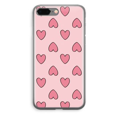 Ondersteboven verliefd: iPhone 8 Plus Transparant Hoesje