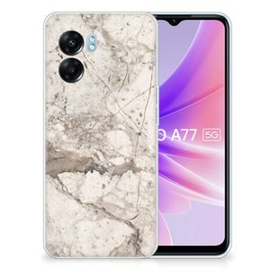 OPPO A77 | A57 5G TPU Siliconen Hoesje Marmer Beige