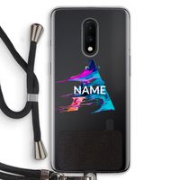Abstract Spectrum: OnePlus 7 Transparant Hoesje met koord