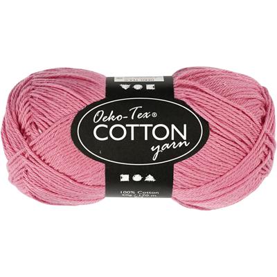 Creativ Company Katoengaren, donkerroze, 50gr, 170m
